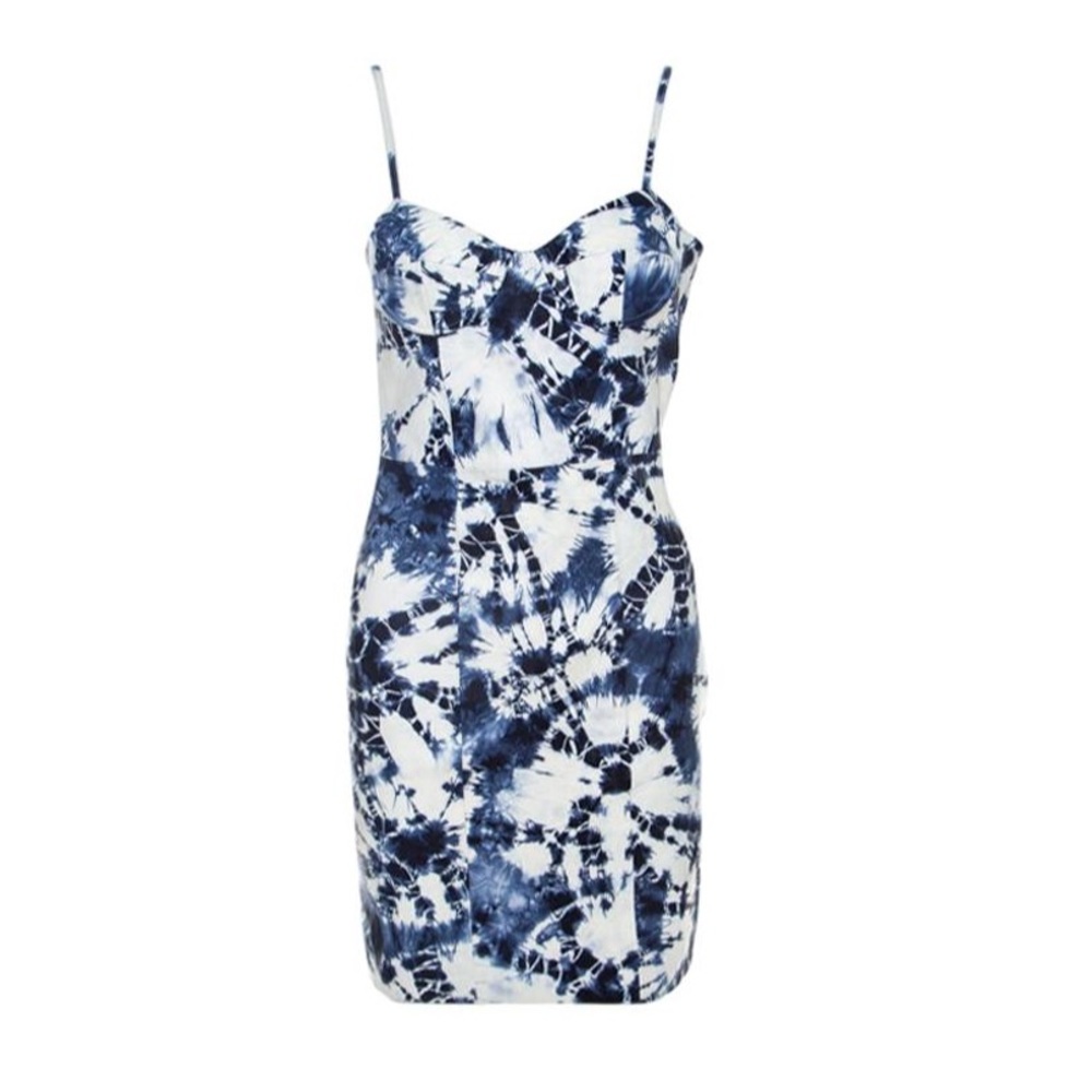 Alexander Wang bustier tie-dye leather mini dress NWT